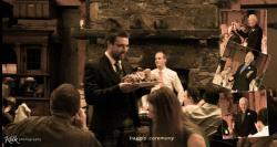 Haggis ceremony at Sarah and Bernie's Wedding